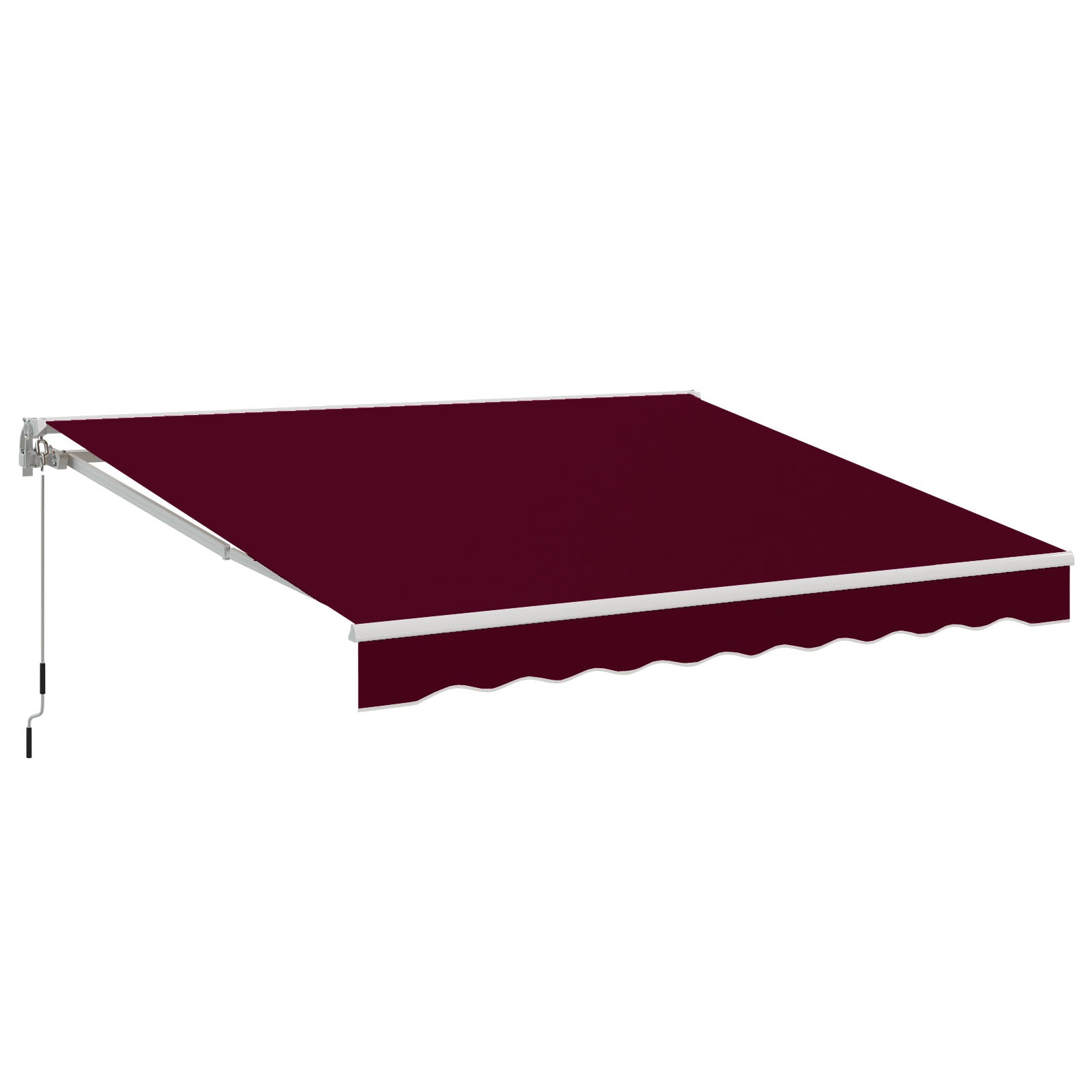 YODOLLA 13'x8' retractable awning, wine red.